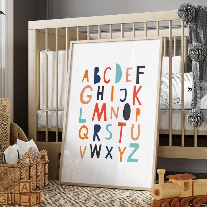 Alphabet kids wall art | Unframed