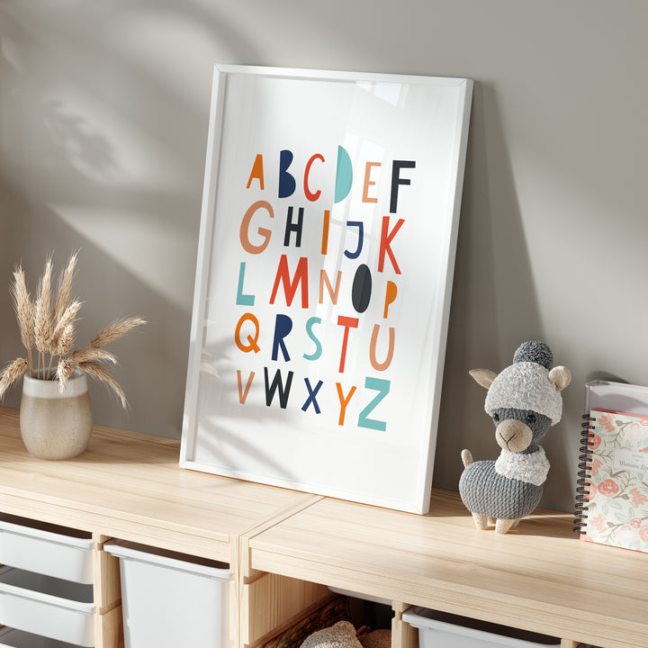 Alphabet kids wall art | Unframed