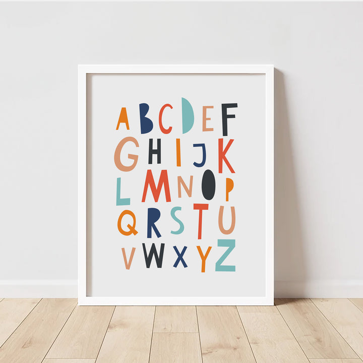 Alphabet kids wall art | Unframed