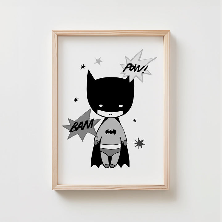 Superhero Poster Monochrome | Unframed