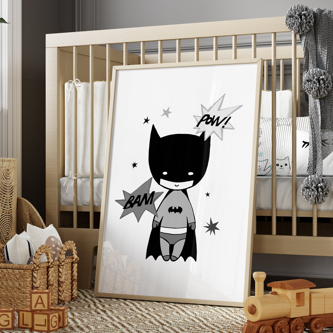 Superhero Poster Monochrome | Unframed