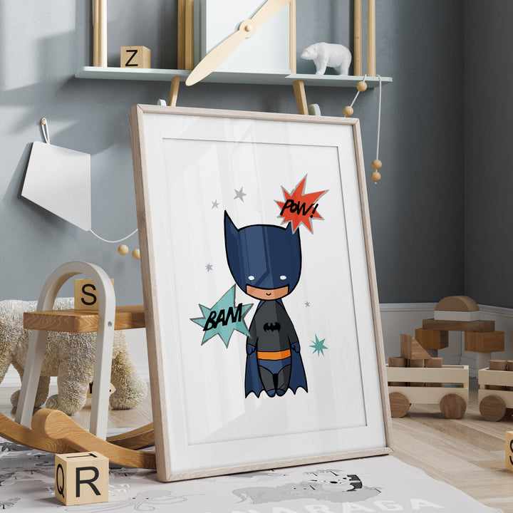 Superhero Playroom Poster| Unframed