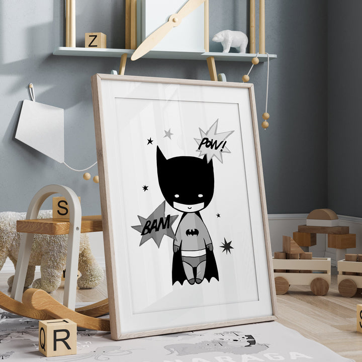 Superhero Poster Monochrome | Unframed