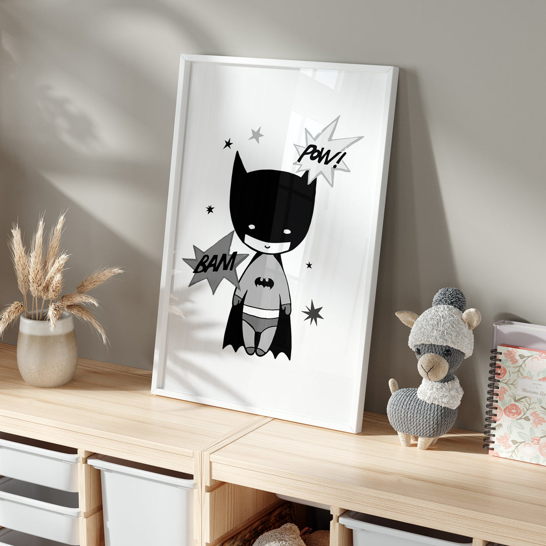 Superhero Poster Monochrome | Unframed