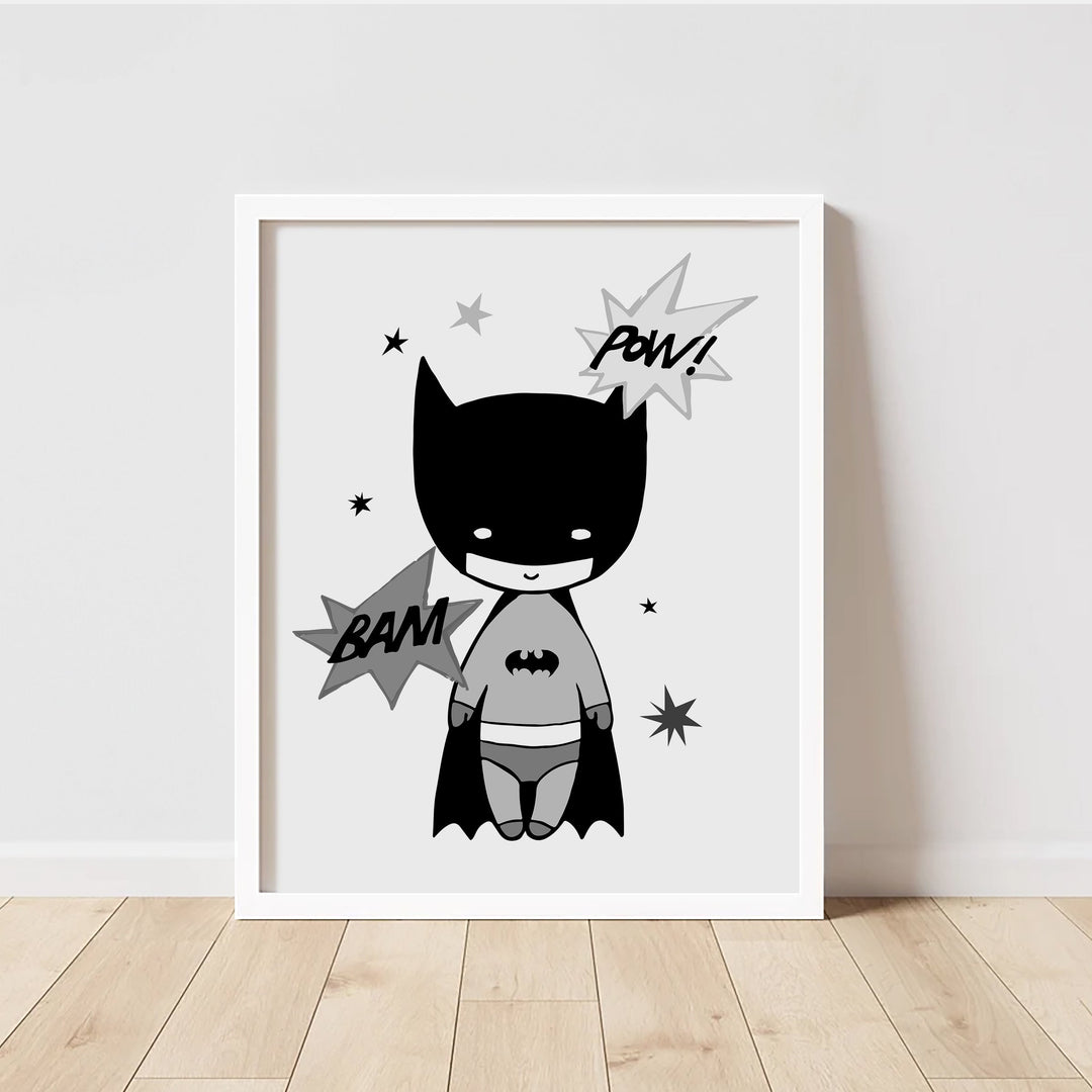 Superhero Poster Monochrome | Unframed