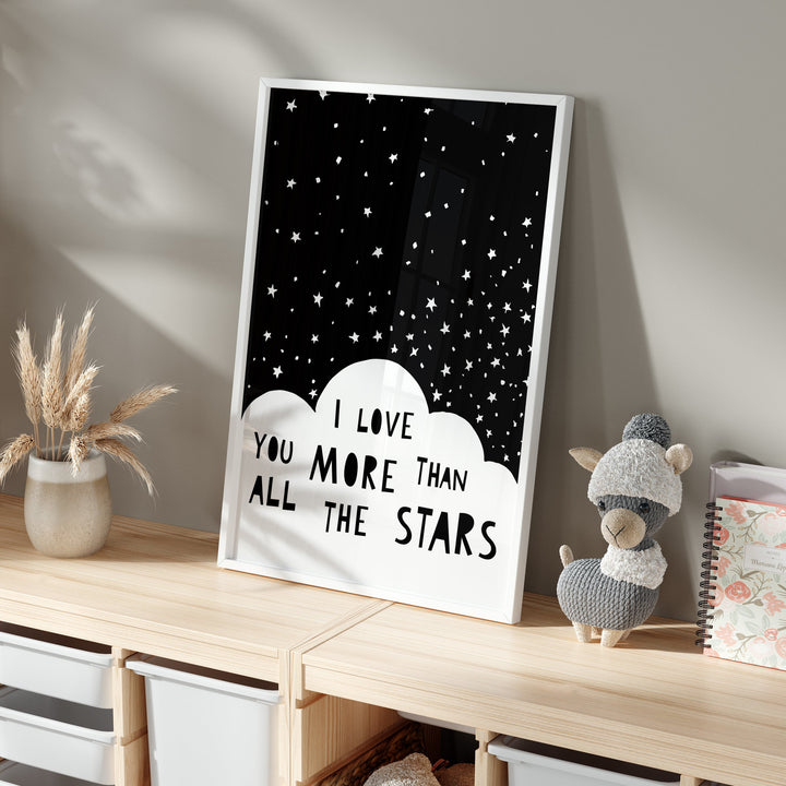 I Love You More Than All The Stars Print | Unframed