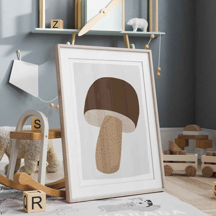 Mushroom Woodland Art | Unframed