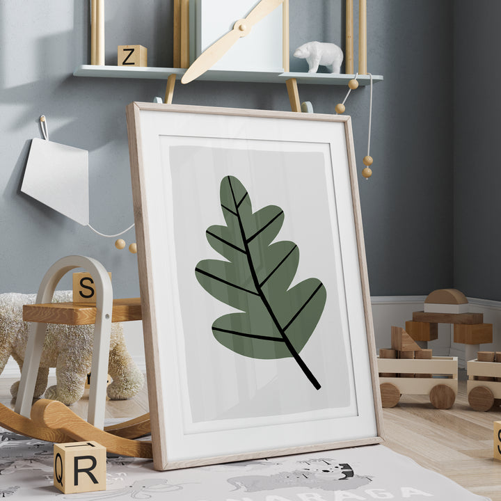 Oak Leaf Nursery Poster Art | Unframed