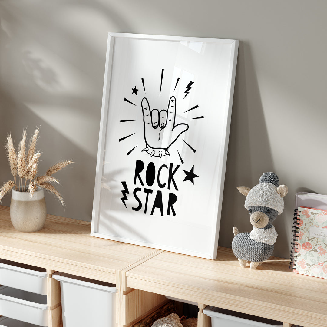 Rock Star Kids Wall Art | Unframed