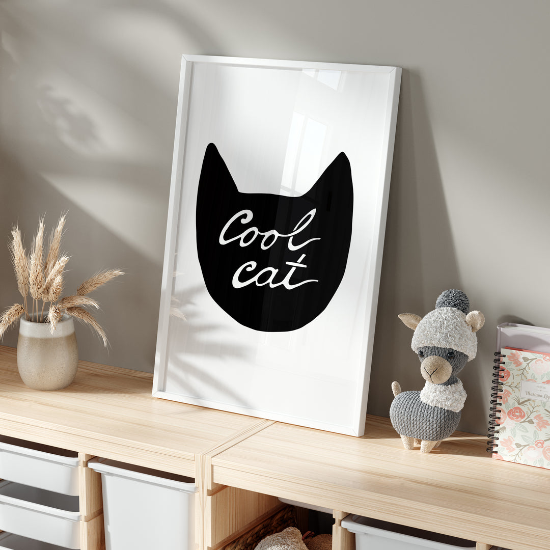 Cool Cat Nursery Wall Art | Unframed