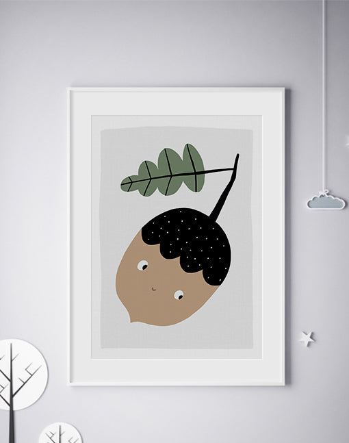 Acorn woodland wall art