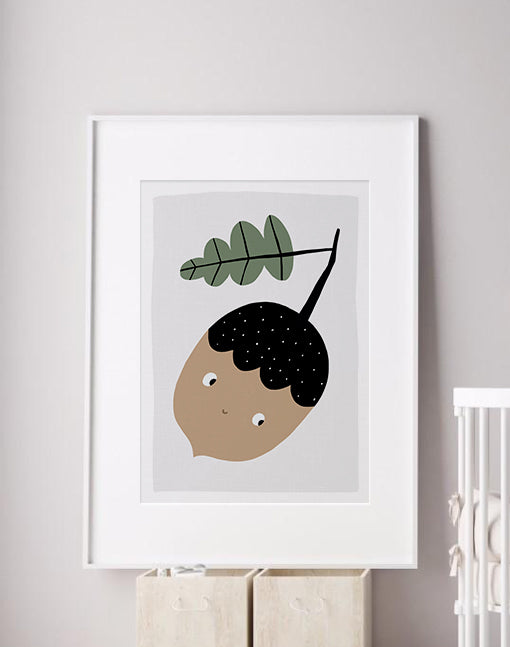 Acorn woodland wall art