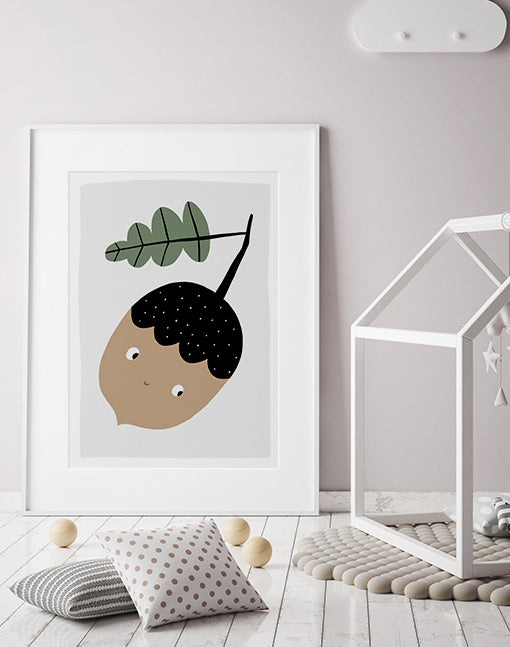 Acorn woodland wall art